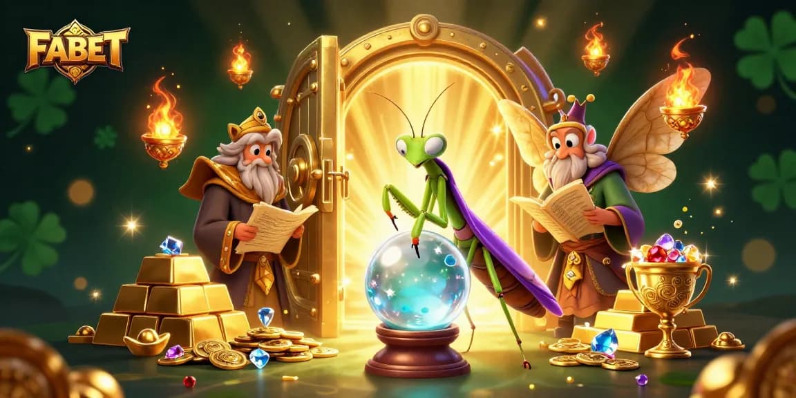 Experience FABET's thrilling casino adventure with a fortune teller and mystical elements.