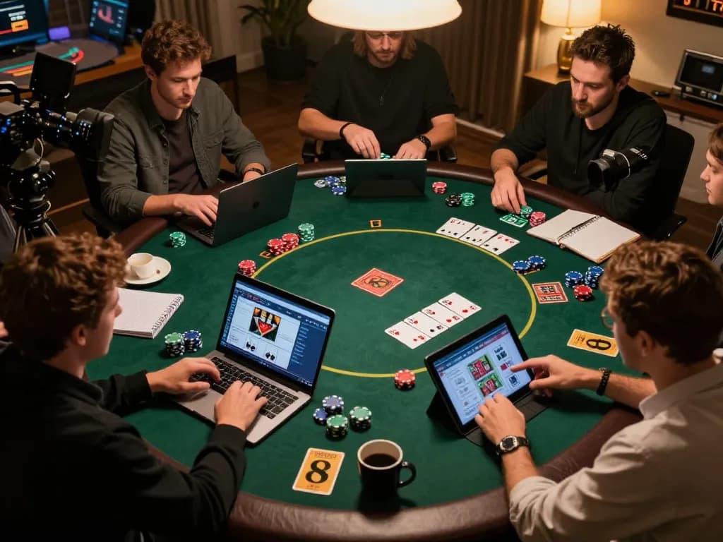 Players engaging in online blackjack at home, highlighting s8 gaming strategies for a winning experience.