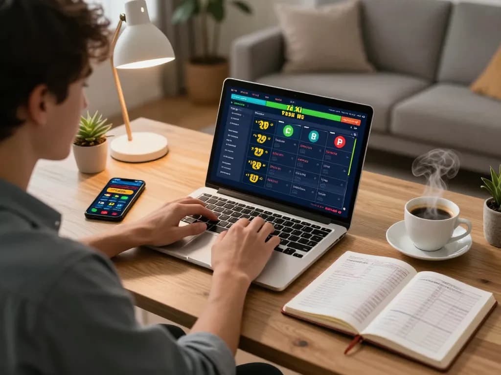 Taking strategic gameplay to the next level with taixiuvn on a laptop during cozy home online gaming.
