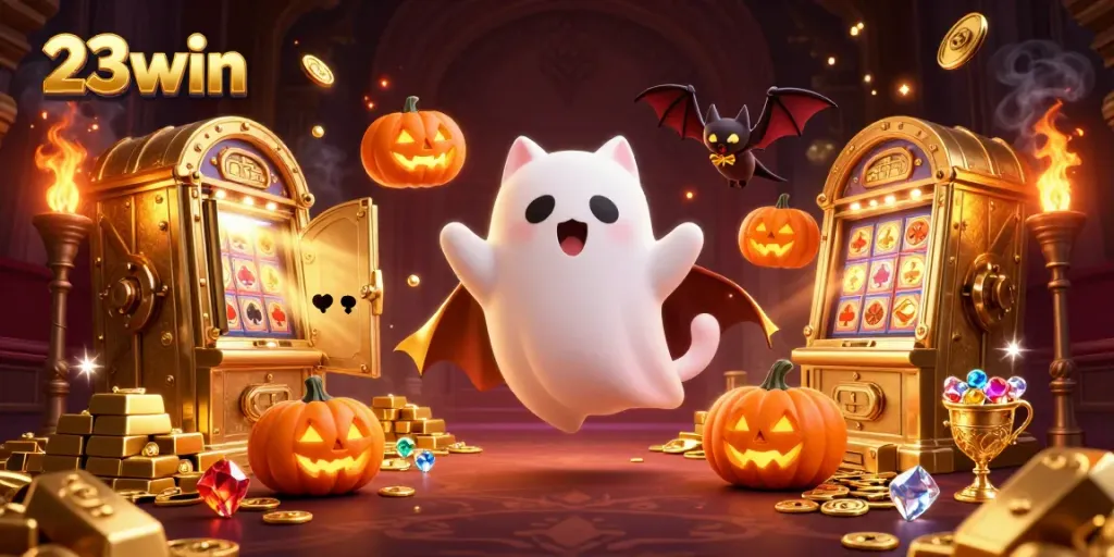 Experience thrilling gameplay at 23win, featuring a vibrant casino scene with engaging characters.