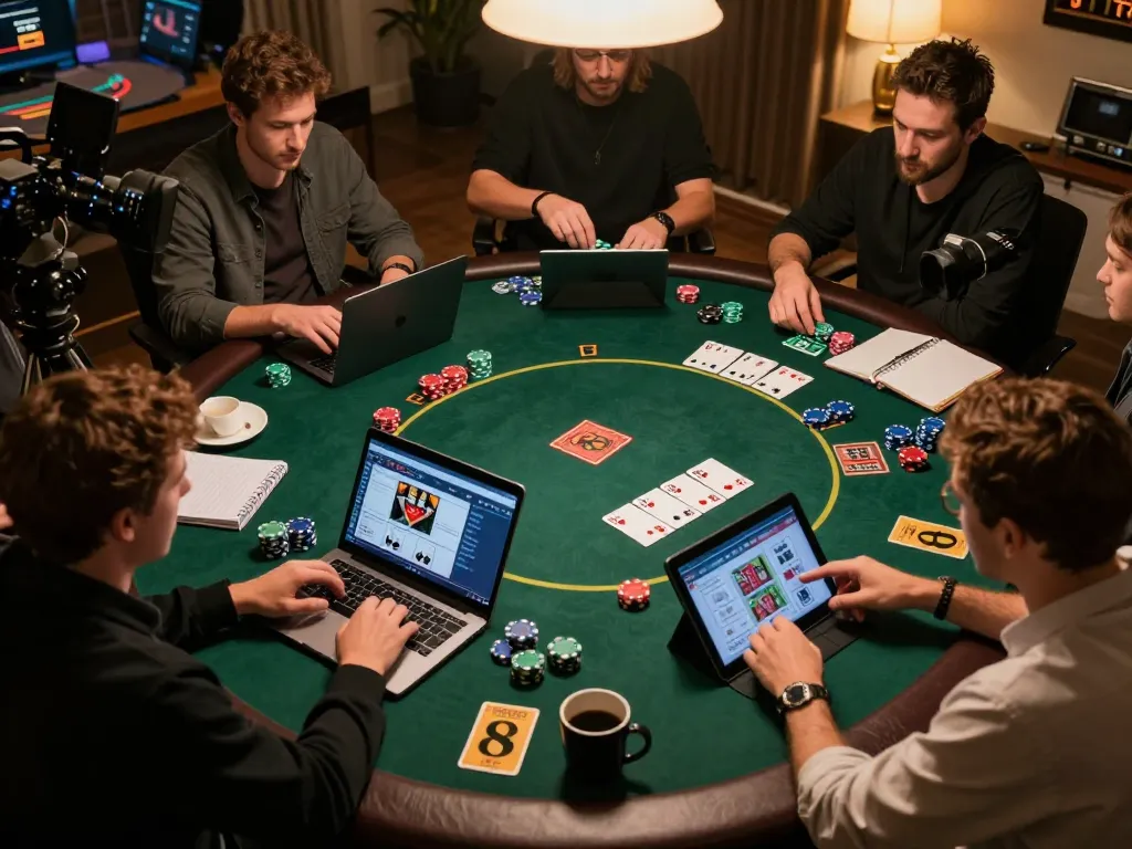Players engaging in online blackjack at home, highlighting s8 gaming strategies for a winning experience.