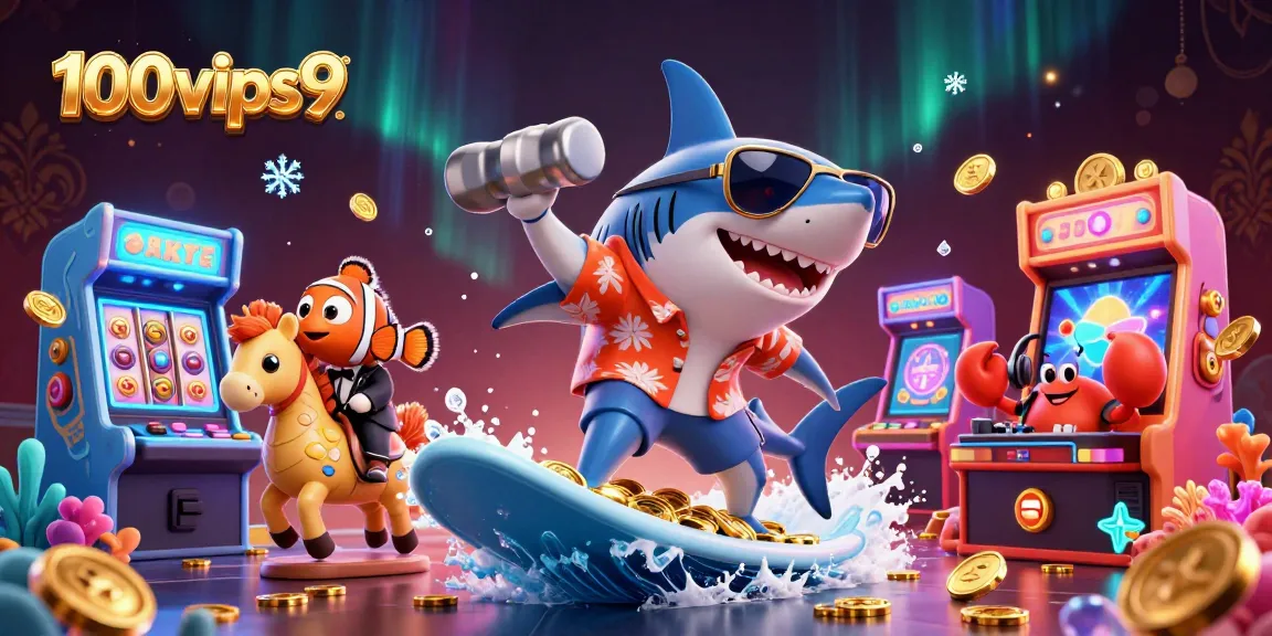 Experience thrilling wins at 100vips9 with an exciting illustration showcasing vibrant casino adventures.