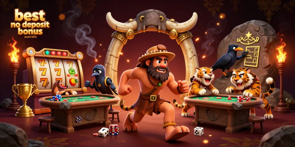 Experience the best no deposit bonus Australia in a vibrant prehistoric casino scene with dynamic rewards gaming.