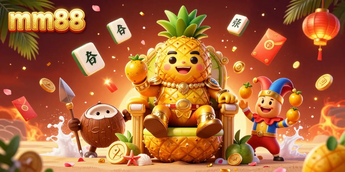 Experience the excitement of mm88’s vibrant casino world featuring playful characters and festive game elements.